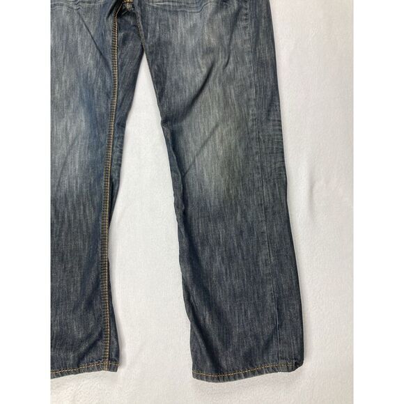 Helix Blue Dark Wash Straight Leg Y2K Jean Mens 36 x 30 - Picture 6 of 10